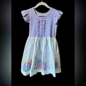 NWOT Eleanor Rose Rhonda Easter Bunny Eggs Spring Dress Girls Size 6-7